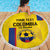 Custom Colombia Football Beach Blanket 2024 Vamos La Tricolor - Yellow - Wonder Print Shop