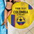 Custom Colombia Football Beach Blanket 2024 Vamos La Tricolor - Yellow - Wonder Print Shop