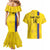 Custom Colombia Football Couples Matching Mermaid Dress and Hawaiian Shirt 2024 Vamos La Tricolor - Yellow - Wonder Print Shop