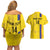 Custom Colombia Football Couples Matching Off Shoulder Short Dress and Hawaiian Shirt 2024 Vamos La Tricolor - Yellow - Wonder Print Shop