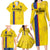 Custom Colombia Football Family Matching Long Sleeve Bodycon Dress and Hawaiian Shirt 2024 Vamos La Tricolor - Yellow - Wonder Print Shop