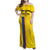 Custom Colombia Football Family Matching Off Shoulder Maxi Dress and Hawaiian Shirt 2024 Vamos La Tricolor - Yellow - Wonder Print Shop