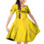 Custom Colombia Football Family Matching Off Shoulder Short Dress and Hawaiian Shirt 2024 Vamos La Tricolor - Yellow - Wonder Print Shop