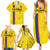 Custom Colombia Football Family Matching Summer Maxi Dress and Hawaiian Shirt 2024 Vamos La Tricolor - Yellow - Wonder Print Shop