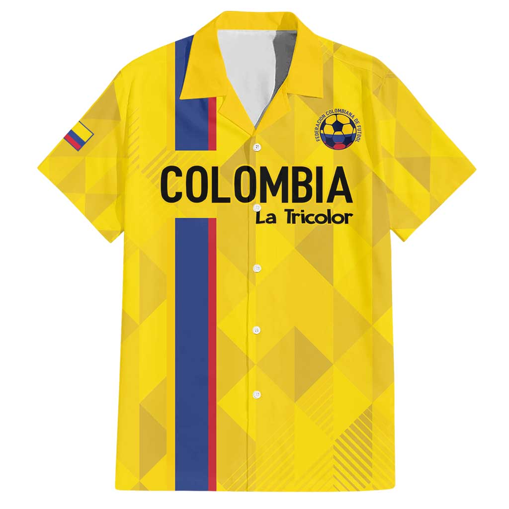 Custom Colombia Football Hawaiian Shirt 2024 Vamos La Tricolor - Yellow - Wonder Print Shop