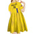 Custom Colombia Football Kid Short Sleeve Dress 2024 Vamos La Tricolor - Yellow - Wonder Print Shop