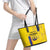 Custom Colombia Football Leather Tote Bag 2024 Vamos La Tricolor - Yellow - Wonder Print Shop