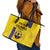 Custom Colombia Football Leather Tote Bag 2024 Vamos La Tricolor - Yellow - Wonder Print Shop