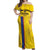 Custom Colombia Football Off Shoulder Maxi Dress 2024 Vamos La Tricolor - Yellow - Wonder Print Shop