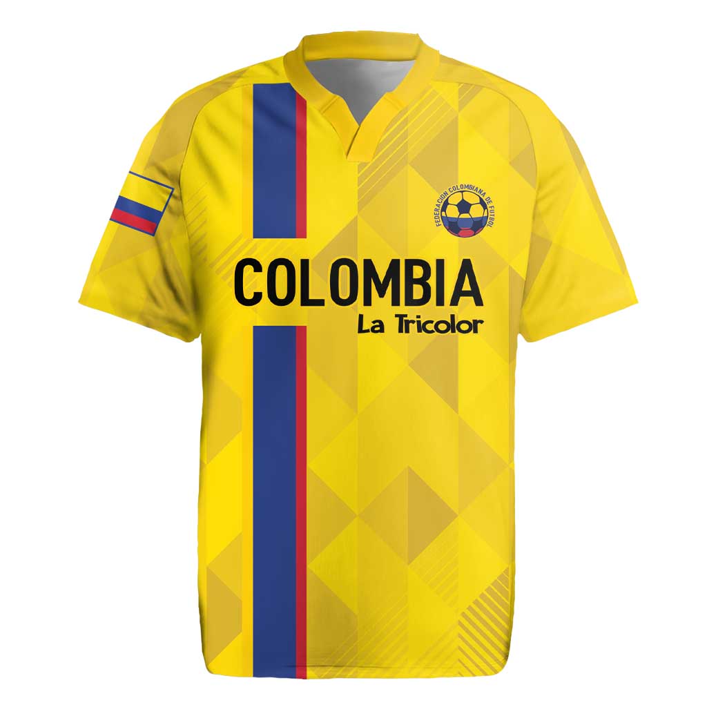 Custom Colombia Football Rugby Jersey 2024 Vamos La Tricolor - Yellow