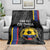 Custom Colombia Football Blanket 2024 Vamos La Tricolor - Black