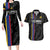 Custom Colombia Football Couples Matching Long Sleeve Bodycon Dress and Hawaiian Shirt 2024 Vamos La Tricolor - Black - Wonder Print Shop