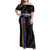 Custom Colombia Football Family Matching Off Shoulder Maxi Dress and Hawaiian Shirt 2024 Vamos La Tricolor - Black - Wonder Print Shop