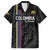 Custom Colombia Football Family Matching Puletasi and Hawaiian Shirt 2024 Vamos La Tricolor - Black - Wonder Print Shop