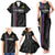 Custom Colombia Football Family Matching Tank Maxi Dress and Hawaiian Shirt 2024 Vamos La Tricolor - Black - Wonder Print Shop