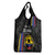 Custom Colombia Football Grocery Bag Vamos La Tricolor - Black