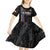 Custom Colombia Football Kid Short Sleeve Dress 2024 Vamos La Tricolor - Black - Wonder Print Shop