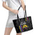 Custom Colombia Football Leather Tote Bag 2024 Vamos La Tricolor - Black - Wonder Print Shop