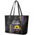 Custom Colombia Football Leather Tote Bag 2024 Vamos La Tricolor - Black - Wonder Print Shop