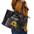 Custom Colombia Football Leather Tote Bag 2024 Vamos La Tricolor - Black - Wonder Print Shop