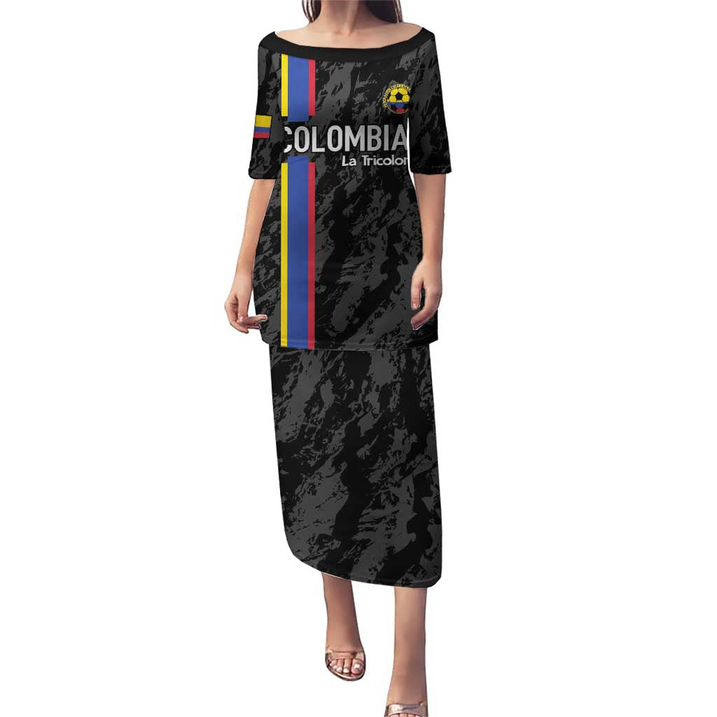 Custom Colombia Football Puletasi 2024 Vamos La Tricolor - Black - Wonder Print Shop