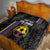 Custom Colombia Football Quilt 2024 Vamos La Tricolor - Black