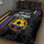 Custom Colombia Football Quilt Bed Set 2024 Vamos La Tricolor - Black - Wonder Print Shop