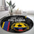 Custom Colombia Football Round Carpet 2024 Vamos La Tricolor - Black