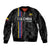 Custom Colombia Football Sleeve Zip Bomber Jacket 2024 Vamos La Tricolor - Black - Wonder Print Shop