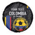 Custom Colombia Football Spare Tire Cover 2024 Vamos La Tricolor - Black - Wonder Print Shop