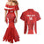 Custom Chile Football Couples Matching Mermaid Dress and Hawaiian Shirt 2024 Vamos La Roja - Red - Wonder Print Shop