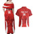 Custom Chile Football Couples Matching Off Shoulder Maxi Dress and Hawaiian Shirt 2024 Vamos La Roja - Red - Wonder Print Shop