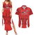 Custom Chile Football Couples Matching Summer Maxi Dress and Hawaiian Shirt 2024 Vamos La Roja - Red - Wonder Print Shop