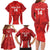 Custom Chile Football Family Matching Long Sleeve Bodycon Dress and Hawaiian Shirt 2024 Vamos La Roja - Red - Wonder Print Shop