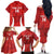 Custom Chile Football Family Matching Off The Shoulder Long Sleeve Dress and Hawaiian Shirt 2024 Vamos La Roja - Red - Wonder Print Shop