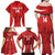 Custom Chile Football Family Matching Off Shoulder Maxi Dress and Hawaiian Shirt 2024 Vamos La Roja - Red - Wonder Print Shop