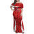 Custom Chile Football Family Matching Off Shoulder Maxi Dress and Hawaiian Shirt 2024 Vamos La Roja - Red - Wonder Print Shop