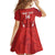 Custom Chile Football Family Matching Off Shoulder Short Dress and Hawaiian Shirt 2024 Vamos La Roja - Red - Wonder Print Shop