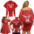 Custom Chile Football Family Matching Off Shoulder Short Dress and Hawaiian Shirt 2024 Vamos La Roja - Red - Wonder Print Shop