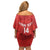 Custom Chile Football Family Matching Off Shoulder Short Dress and Hawaiian Shirt 2024 Vamos La Roja - Red - Wonder Print Shop