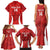 Custom Chile Football Family Matching Tank Maxi Dress and Hawaiian Shirt 2024 Vamos La Roja - Red - Wonder Print Shop