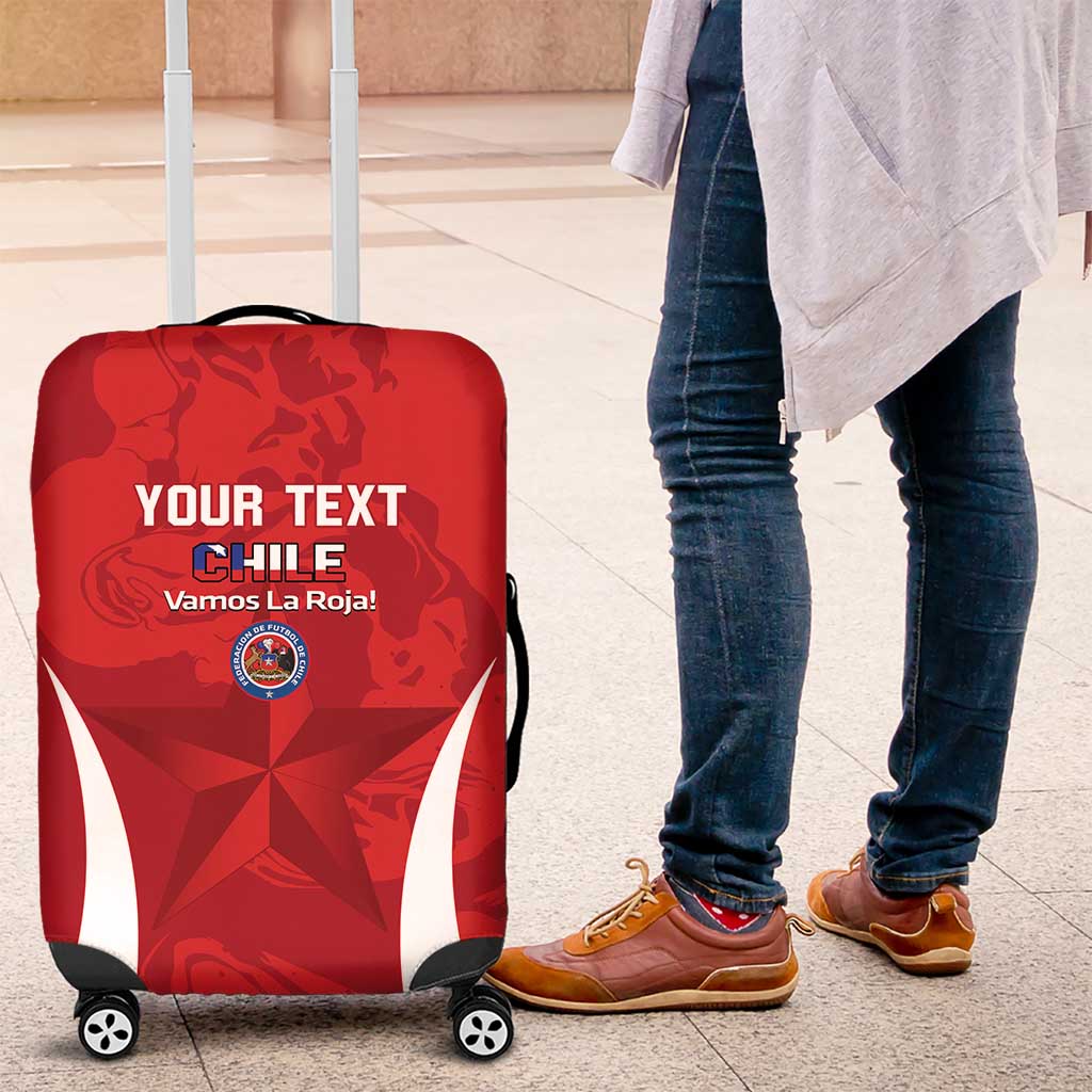 Custom Chile Football Luggage Cover 2024 Vamos La Roja - Red - Wonder Print Shop