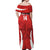 Custom Chile Football Off Shoulder Maxi Dress 2024 Vamos La Roja - Red - Wonder Print Shop