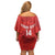 Custom Chile Football Off Shoulder Short Dress 2024 Vamos La Roja - Red - Wonder Print Shop