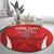 Custom Chile Football Round Carpet 2024 Vamos La Roja - Red