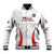 Custom Chile Football Baseball Jacket 2024 Vamos La Roja - White - Wonder Print Shop