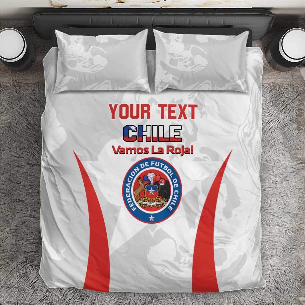 Custom Chile Football Bedding Set 2024 Vamos La Roja - White - Wonder Print Shop