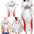 Custom Chile Football Family Matching Long Sleeve Bodycon Dress and Hawaiian Shirt 2024 Vamos La Roja - White - Wonder Print Shop