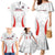 Custom Chile Football Family Matching Mermaid Dress and Hawaiian Shirt 2024 Vamos La Roja - White - Wonder Print Shop