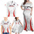 Custom Chile Football Family Matching Off Shoulder Maxi Dress and Hawaiian Shirt 2024 Vamos La Roja - White - Wonder Print Shop